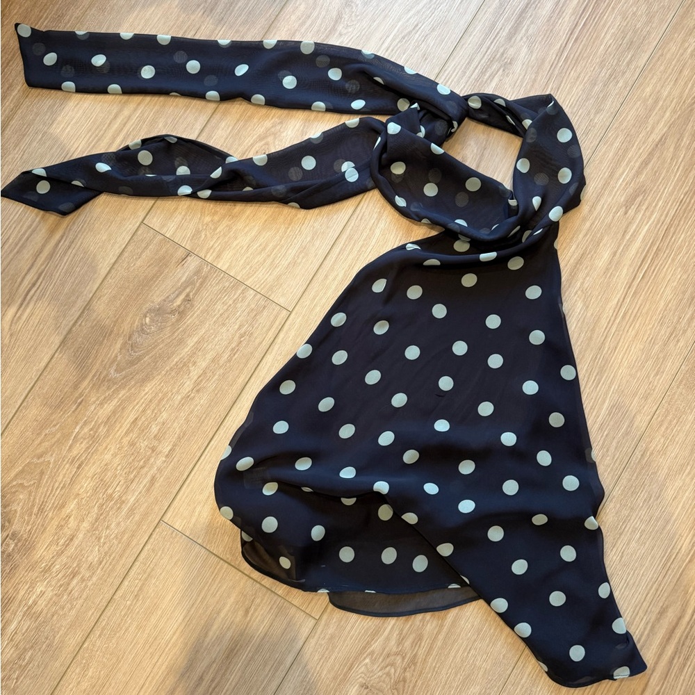 ZARA polka dot halter scarf top